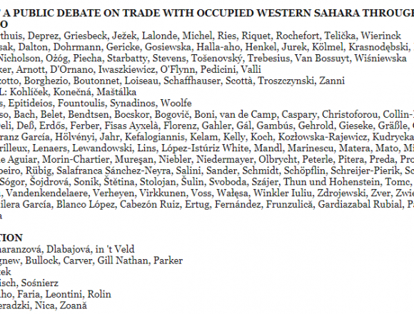 These MEPs blocked a parliament debate on illegal Western Sahara trade – wsrw.org These MEPs blocked a parliament debate on illegal Western Sahara trade – wsrw.org