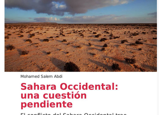 Nouvelle parution: Sahara Occidental, una cuestión pendiente – Mohamed Salem Abdi – OUISO Nouvelle parution: Sahara Occidental, una cuestión pendiente – Mohamed Salem Abdi – OUISO