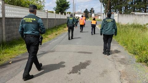 Un instante de la búsqueda, este lunes a la tarde