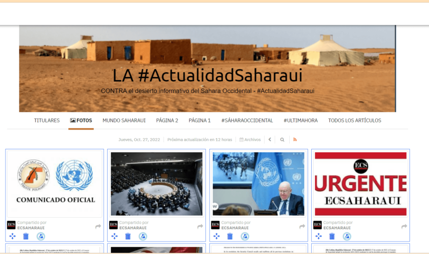 ¡La ACTUALIDAD SAHARAUI del 27 de octubre de 2022! | Últimas NOTICIAS del Sahara Occidental