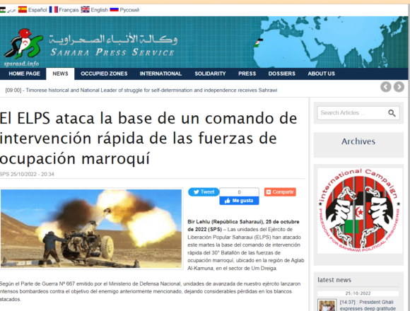 q23edfgtred El ELPS ataca la base de un comando de intervención rápida de las fuerzas de ocupación marroquí | Sahara Press Service