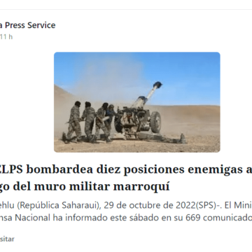 El ELPS bombardea diez posiciones enemigas a lo largo del muro militar marroquí | Sahara Press Service