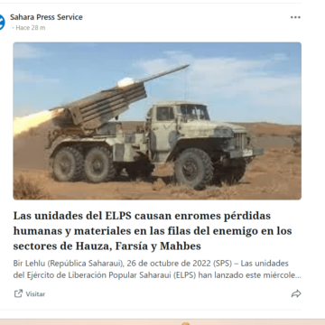 Las unidades del ELPS causan enormes pérdidas humanas y materiales en las filas del enemigo en los sectores de Hauza, Farsía y Mahbes | Sahara Press Service