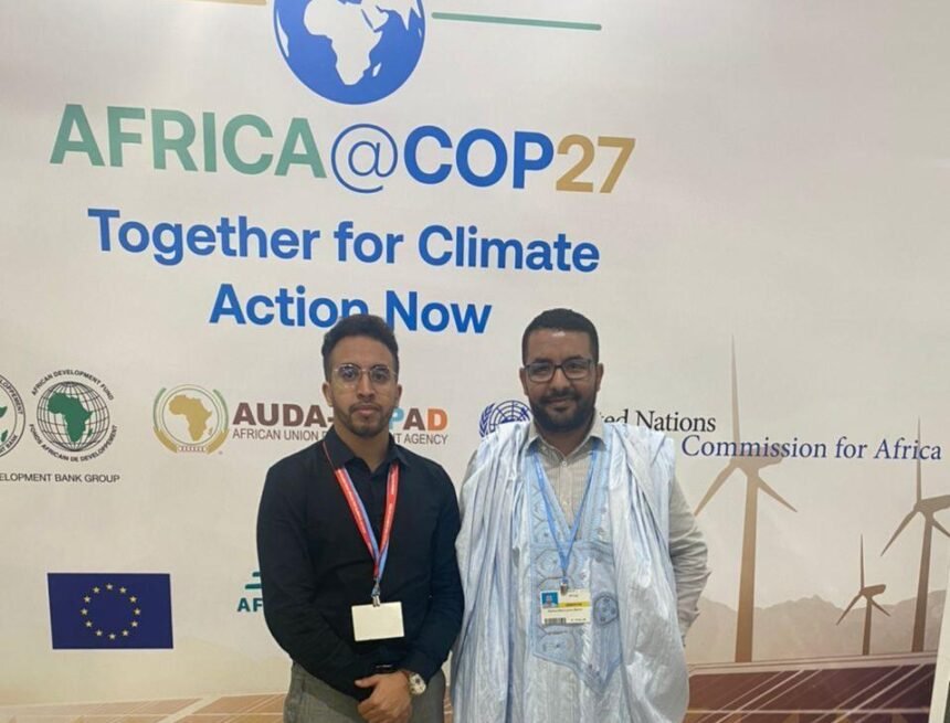 Activistas saharauis participan en la Cumbre Climática de ONU (COP27) celebrada en Egipto