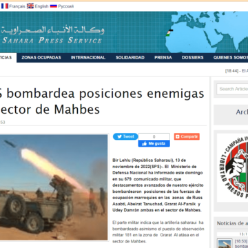 El ELPS bombardea posiciones enemigas en el sector de Mahbes | Sahara Press Service