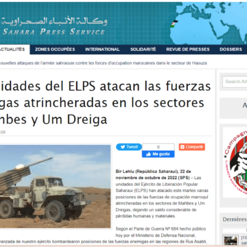 Las unidades del ELPS atacan las fuerzas enemigas atrincheradas en los sectores de Mahbes y Um Dreiga | Sahara Press Service