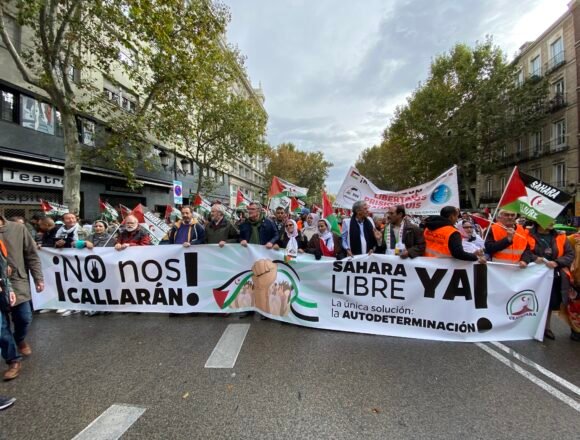 img_5025-1 La manifestación saharaui de protesta en Madrid contra el giro de Sánchez en el Sáhara Occidental vista a través de sus pancartas