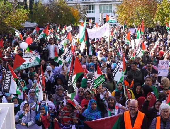 manifestacion_en_madrid_ La causa saharaui toma las callas de Madrid para denunciar el 47 aniversario de los infames “Acuerdos Tripartitos” y la ilegal postura de Pedro Sánchez | Sahara Press Service