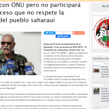 El Frente POLISARIO dispuesto a cooperar con ONU pero no participará en un proceso que no respete la voluntad del pueblo saharaui | Sahara Press Service
