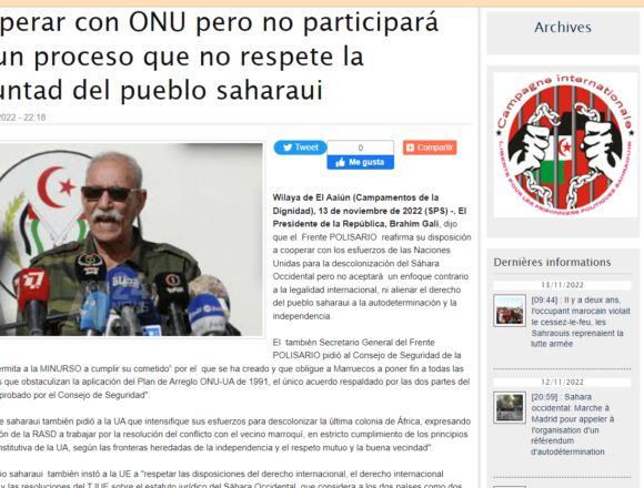 El Frente POLISARIO dispuesto a cooperar con ONU pero no participará en un proceso que no respete la voluntad del pueblo saharaui | Sahara Press Service