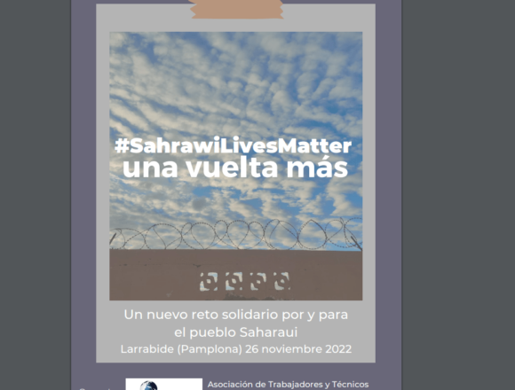 ATTsF Navarra: campaña de apoyo y solidaridad SAHRAWI LIVES MATTER : una vuelta más (Estadio Larrabide)