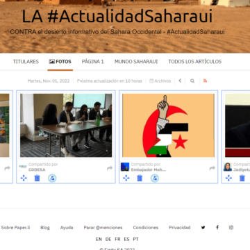 ¡LA ACTUALIDAD SAHARAUI! Noticias del SAHARA OCCIDENTAL – 1 de noviembre del 2022