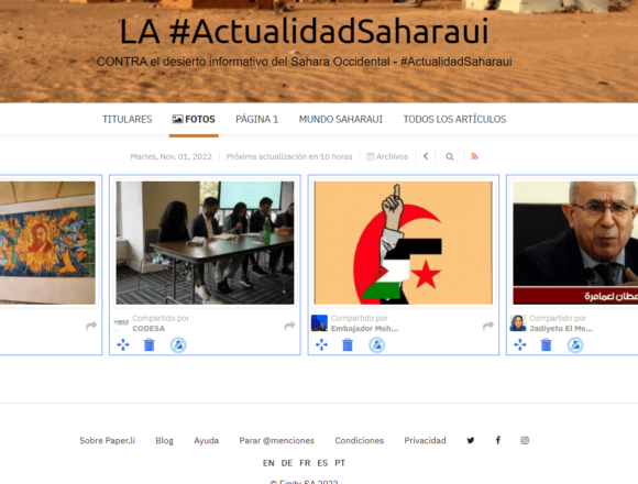 ¡LA ACTUALIDAD SAHARAUI! Noticias del SAHARA OCCIDENTAL – 1 de noviembre del 2022