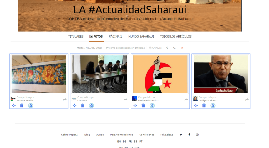 ¡LA ACTUALIDAD SAHARAUI! Noticias del SAHARA OCCIDENTAL – 1 de noviembre del 2022