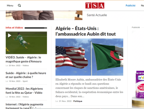 Algérie – États-Unis : l’ambassadrice Aubin dit tout – TSA