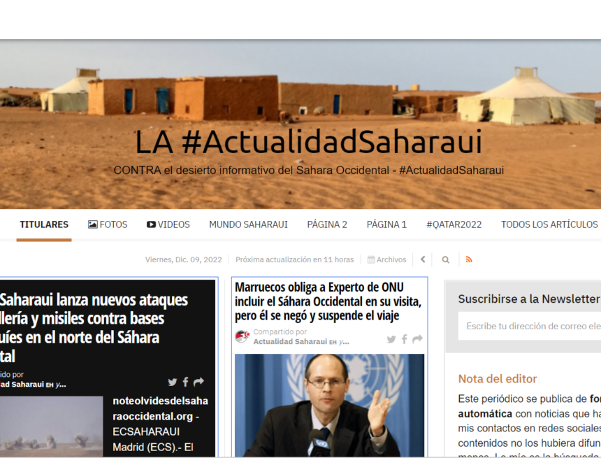 ¡LA ACTUALIDAD SAHARAUI! Noticias del SAHARA OCCIDENTAL – 9/12/2022