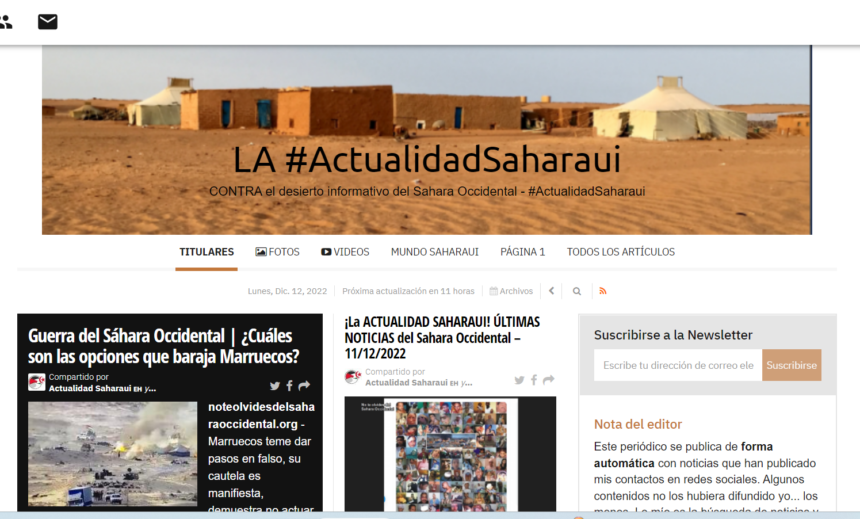 ¡LA ACTUALIDAD SAHARAUI! Noticias del SAHARA OCCIDENTAL – 12/12/2022