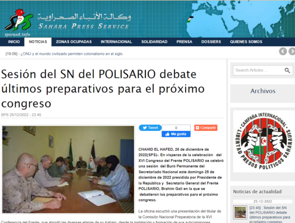 serfgbn Secretariado Nacional del POLISARIO debate últimos preparativos para el próximo congreso | Sahara Press Service