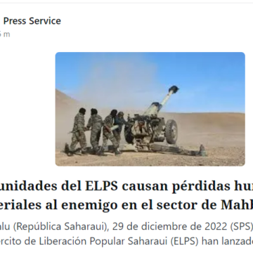 zzsedcftyhj Las unidades del ELPS causan pérdidas humanas y materiales al enemigo en el sector de Mahbes | Sahara Press Service