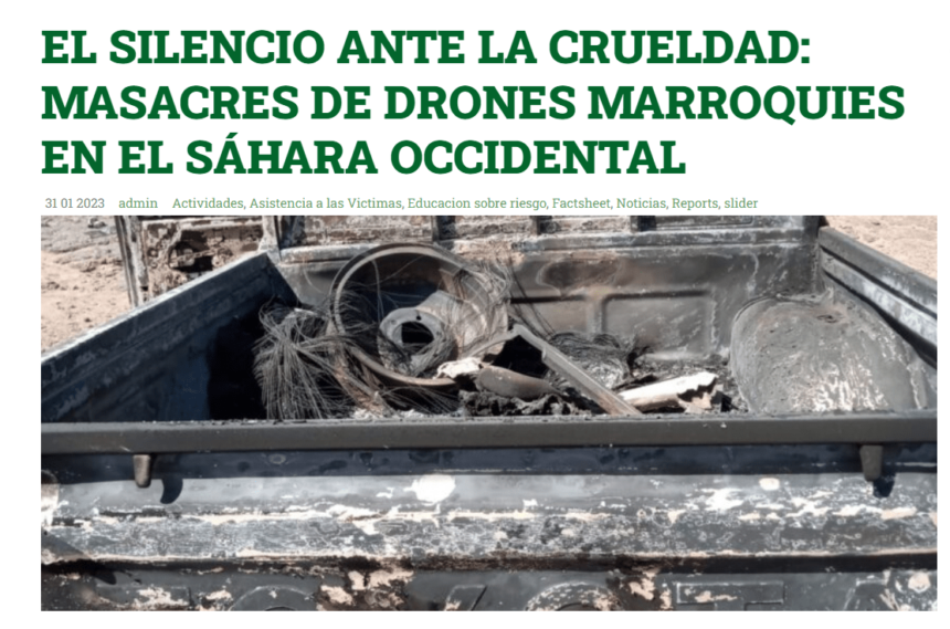 GUERRA EN EL SAHARA | EL SILENCIO ANTE LA CRUELDAD: MASACRES DE DRONES MARROQUIES EN EL SÁHARA OCCIDENTAL — SMACO