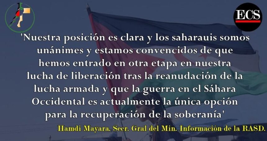 #XVICongresoPolisario: »La lucha armada es la única opción para el pueblo saharaui, pero de ninguna manera significa que no hayan hecho esfuerzos para restaurar la paz» – Secr. Gral. del Ministerio de Información