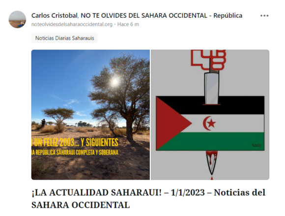 asdefgh ¡LA ACTUALIDAD SAHARAUI! – 1/1/2023 – Noticias del SAHARA OCCIDENTAL