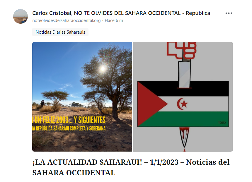 ¡LA ACTUALIDAD SAHARAUI! – 1/1/2023 – Noticias del SAHARA OCCIDENTAL