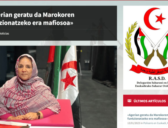 «Agerian geratu da Marokoren funtzionatzeko era mafiosoa» – Euskadirako Saharar Ordezkaritza