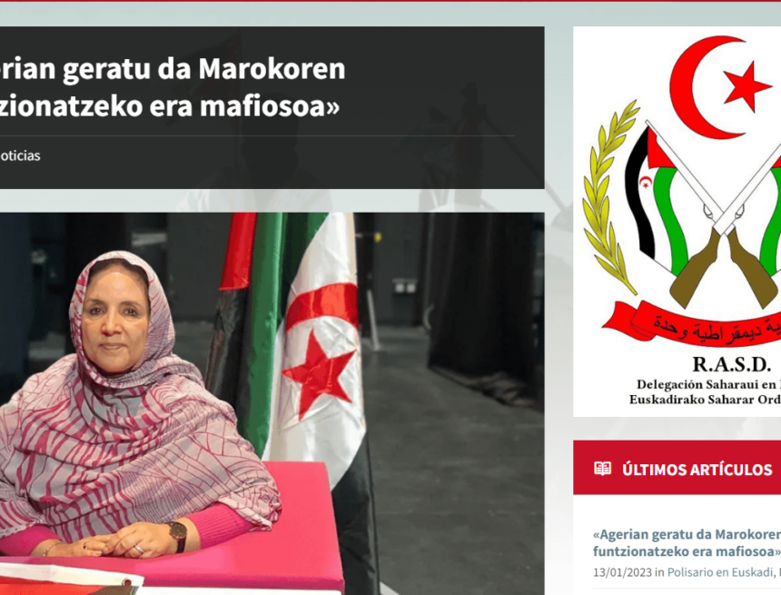 «Agerian geratu da Marokoren funtzionatzeko era mafiosoa» – Euskadirako Saharar Ordezkaritza