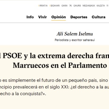 naiz: Iritzia | Opinión – El PSOE y la extrema derecha francesa apoyan a Marruecos en el Parlamento Europeo
