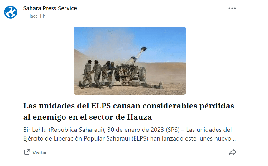 Las unidades del ELPS causan considerables pérdidas al enemigo en el sector de Hauza | Sahara Press Service