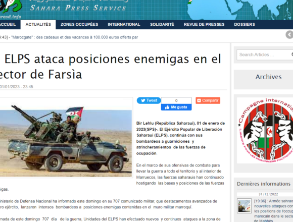 aswe-1 GUERRA EN EL SAHARA | El ELPS ataca posiciones enemigas en el sector de Farsía | Sahara Press Service