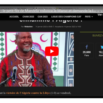 CHAN 2023 : le petit fils de Mandela enfonce le Maroc et demande la libération du Sahara Occidental. – YouTube