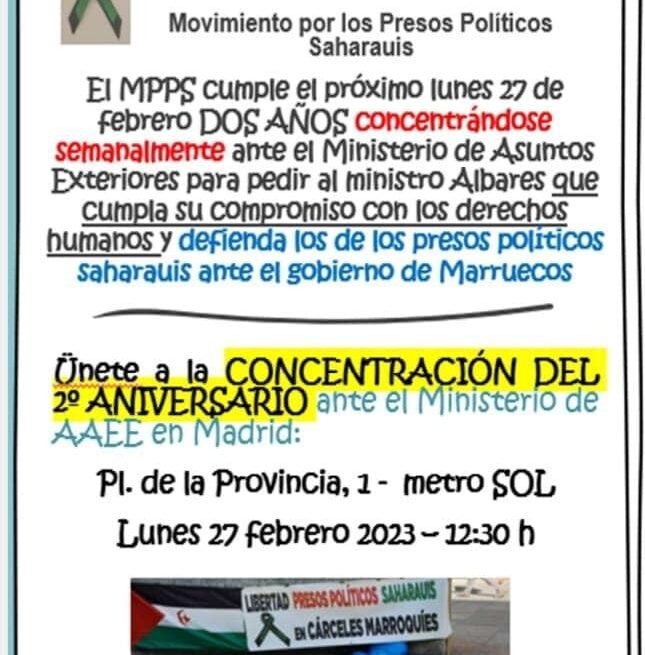 332741894_584568196900510_5970164939258169818_n «Una hora por los presos políticos saharauis»: concentración el lunes 27 de febrero