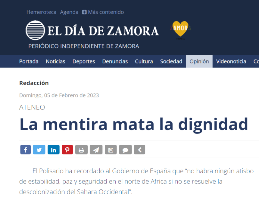 La mentira mata la dignidad | El Día de Zamora