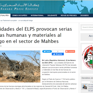 Las unidades del ELPS provocan serias pérdidas humanas y materiales al enemigo en el sector de Mahbes | Sahara Press Service