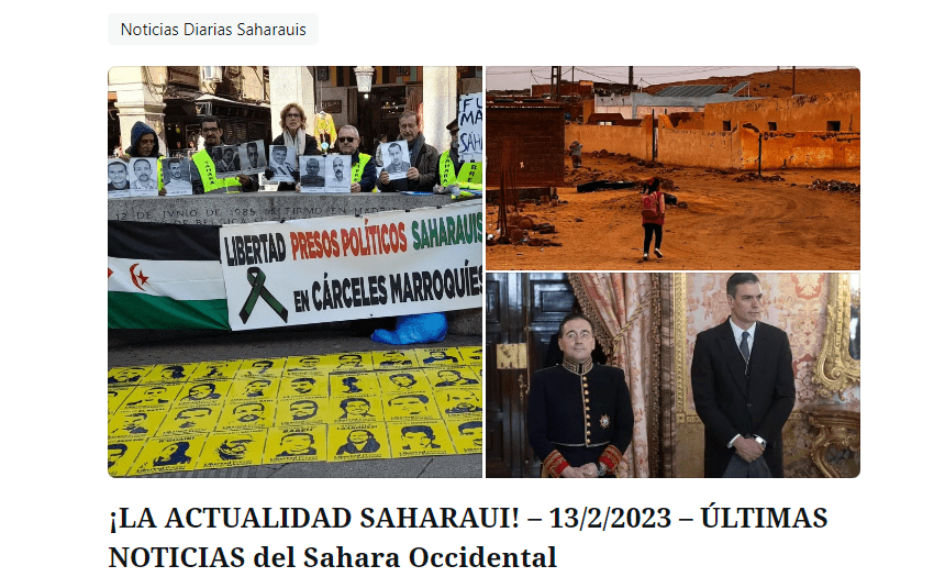 ¡LA ACTUALIDAD SAHARAUI! – 13/2/2023 – ÚLTIMAS NOTICIAS del Sahara Occidental