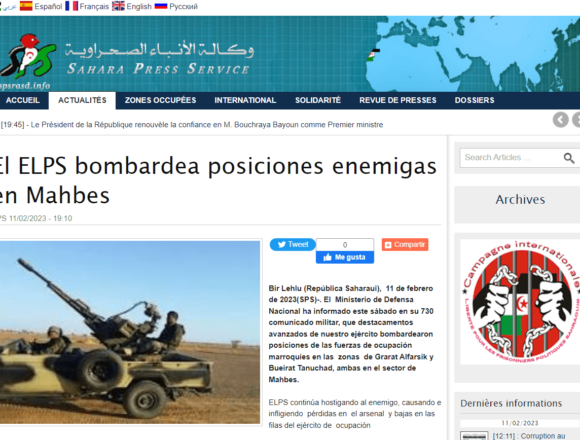 aswedrfgbnjuhygtf El ELPS bombardea posiciones enemigas en Mahbes | Sahara Press Service