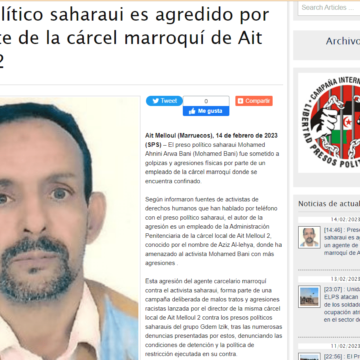 Preso político saharaui es agredido por un agente de la cárcel marroquí de Ait Melloul 2 | Sahara Press Service
