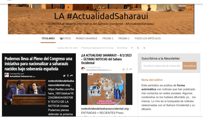 ¡LA ACTUALIDAD SAHARAUI! – 9/2/2023 – NOTICIAS del Sahara Occidental