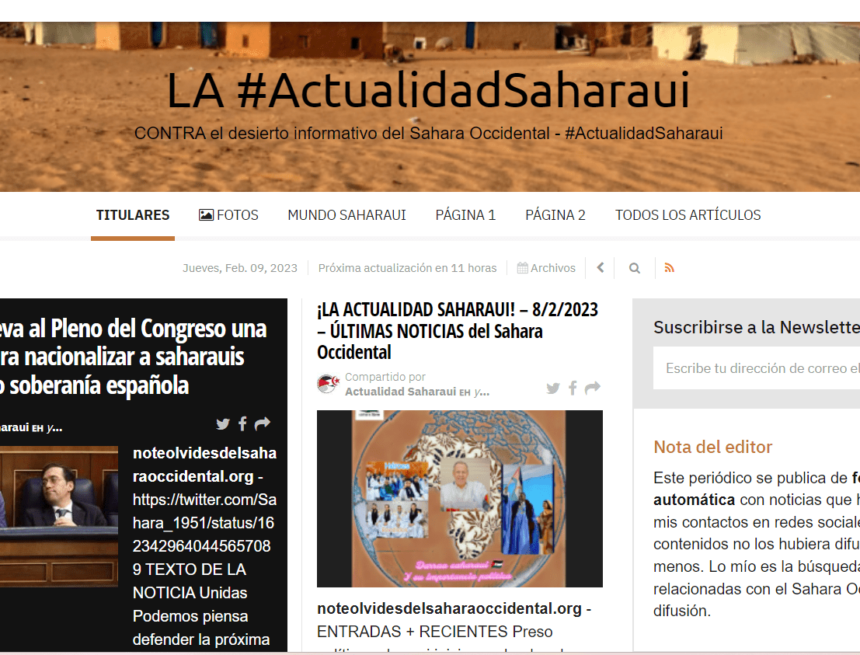 ¡LA ACTUALIDAD SAHARAUI! – 9/2/2023 – NOTICIAS del Sahara Occidental