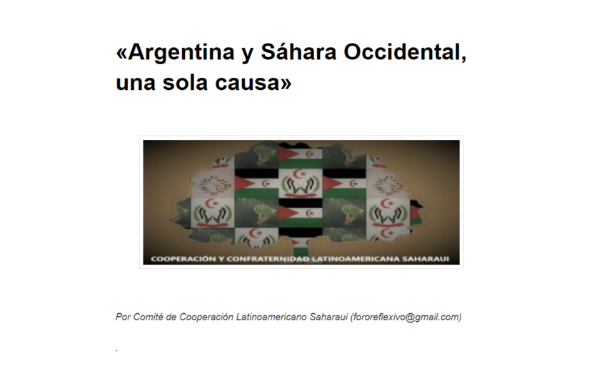 El Comité de Cooperación Latinoamericano Saharaui ratifica “la unión fraternal entre América Latina y el Sahara Occidental” | Sahara Press Service