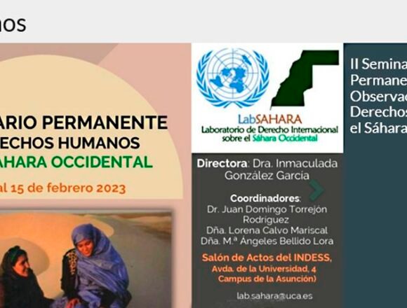 big-14 El II Seminario permanente de Derechos Humanos en el Sáhara Occidental se celebrará en el Campus de Jerez – Portal UCA