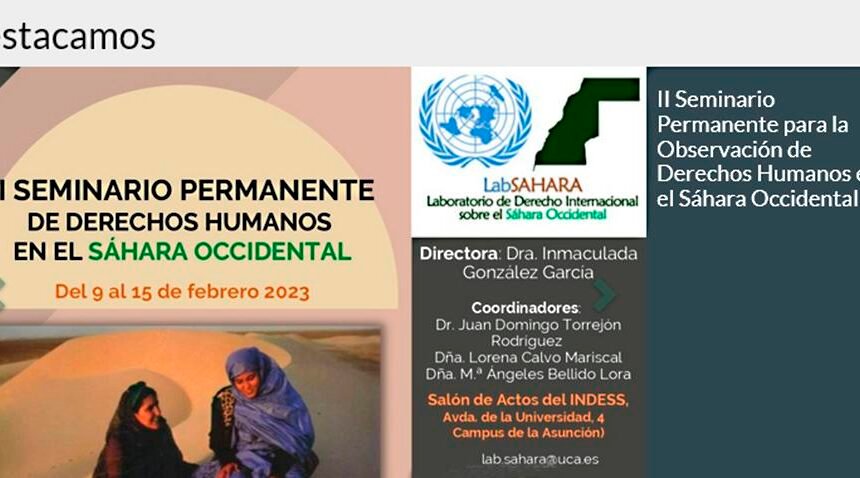 big-14 El II Seminario permanente de Derechos Humanos en el Sáhara Occidental se celebrará en el Campus de Jerez – Portal UCA