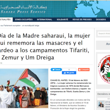 En el Día de la Madre saharaui, la mujer saharaui rememora las masacres y el bombardeo a los campamentos Tifariti, Guelta Zemur y Um Dreiga | Sahara Press Service