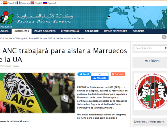 El ANC trabajará para aislar a Marruecos de la UA | Sahara Press Service