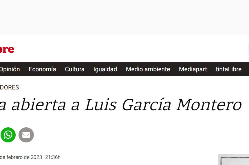 Carta abierta a Luis García Montero