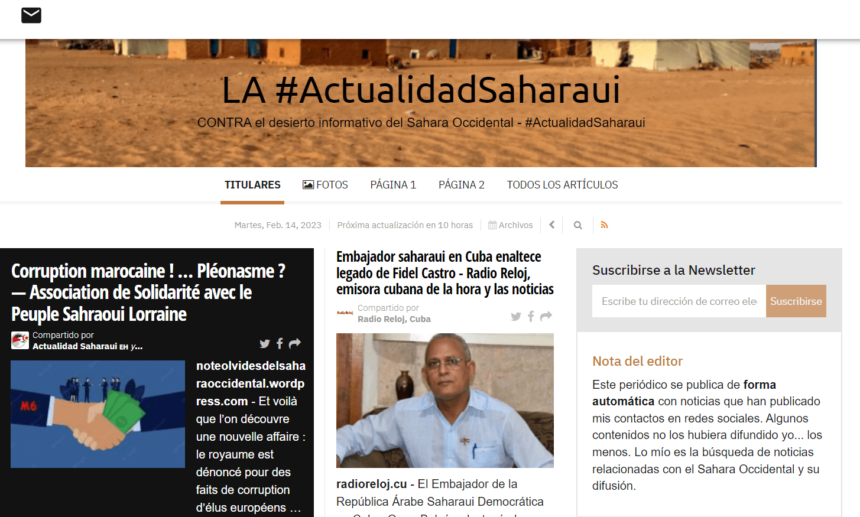 ¡LA ACTUALIDAD SAHARAUI! – 14/2/2023 – NOTICIAS del Sahara Occidental