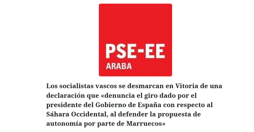 Los socialistas vascos se desmarcan en Vitoria de una declaración institucional sobre el 47º aniversario de la RASD