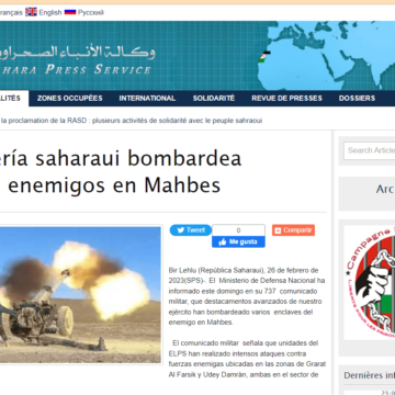 La artillería saharaui bombardea enclaves enemigos en Mahbes | Sahara Press Service